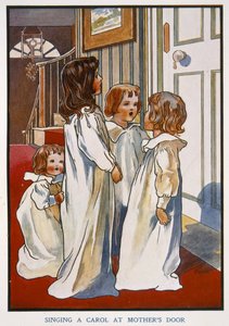 Anne kapısında ilahi söylemek by English School